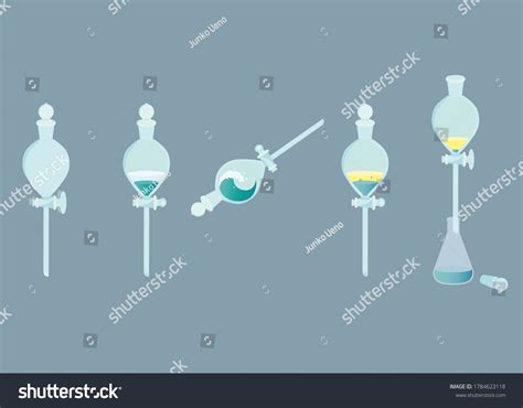 Chemical Experiment Using Separating Funnel Stock Illustration 1784623118 | Shutterstock