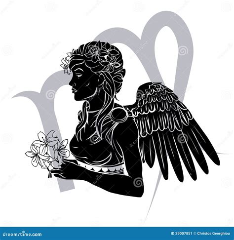 Signe D Astrologie D Horoscope De Zodiaque De Vierge Illustration De