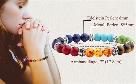 JSDDE Schmuck 7 Chakra Armband Lavasteine Zen Buddhismus Armreif Aus