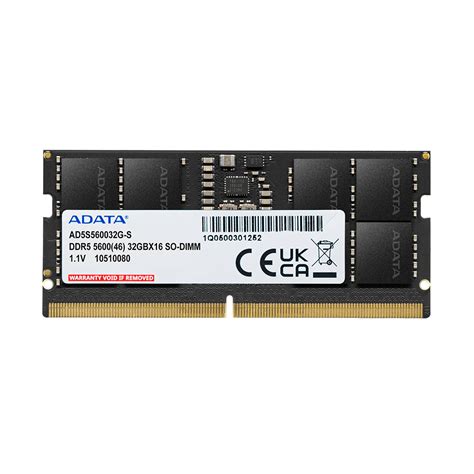 Adata 32GB (1x32GB) 5600MHz SO-DIMM | 32GB DDR5 Laptop Ram | Price in ...