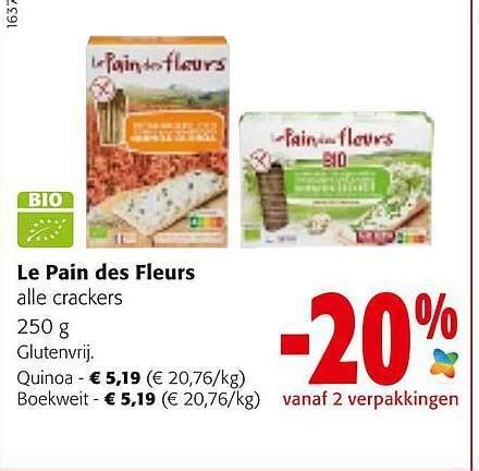 Le Pain Des Fleurs Crackers Promotie Bij Colruyt