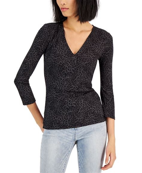 Inc International Concepts Womens V Neck Ribbed Top Created For Macys Macys