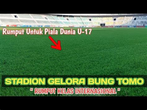 STADION GELORA BUNG TOMO Melihat Rumput GBT Menjelang Pertandingan