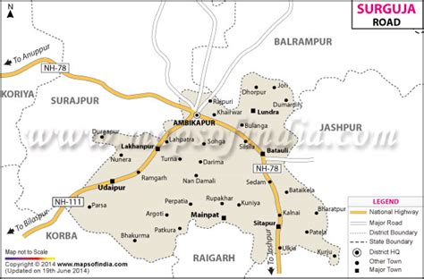 Surguja Road Map