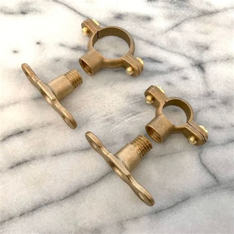 Solid Brass Pipe Mount Fixing Bracket Steam Punk Etsy