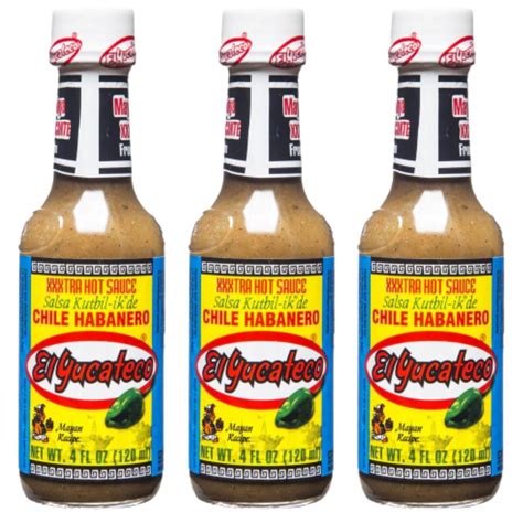 El Yucateco Chile Habanero Xxxtra Hot Sauce 120 Ml Pack 3