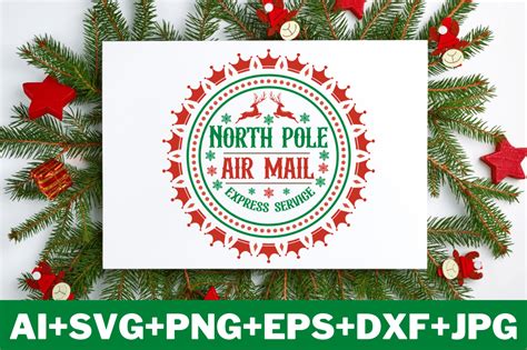 North Pole Air Mail Express Service Svg Graphic By Design Diary