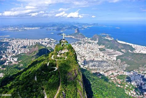 The Christ Redeemer Overlooking Rio De Janeiro High Res Stock Photo