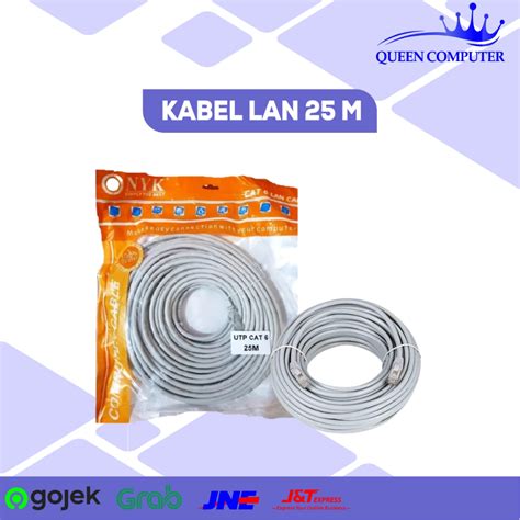 Jual KABEL LAN 25 Meter Cat 6 NYK KABEL LAN 25M Cat6 KABEL LAN Cat6