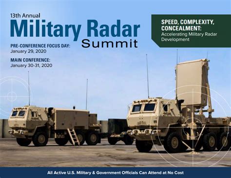 Th Annual Military Radar Summit Agenda Military Radar