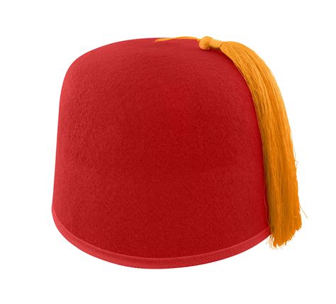 Felt Red Fez Hat Gold Tassel Shriner Turkish Tarboosh Moroccan Cap