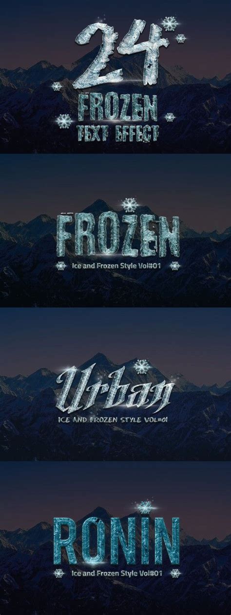 Frozen And Ice Text Effect Text Effects Frozen Text Photoshop