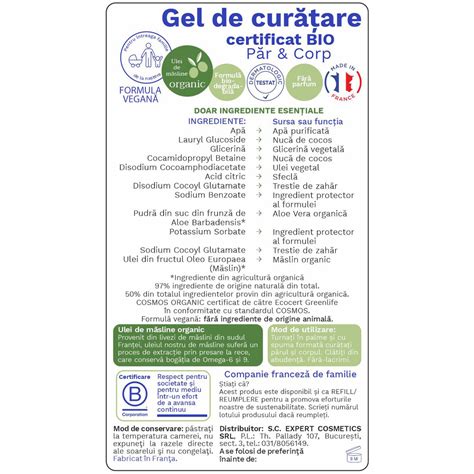 Gel De Curatare Eco Pentru Par Si Corp 400 Ml Mustela Farmacia Tei