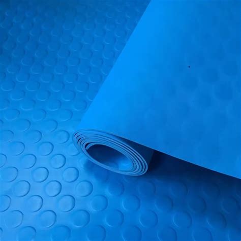 Round Coin Pattern Anti Slip High Friction Resistant Rubber Sheet For