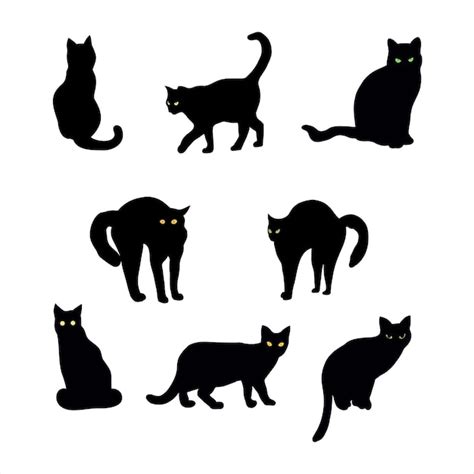 Premium Vector Black Cats