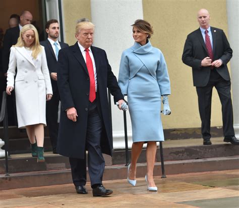 Melania Trump Channels Jackie Kennedy in a Baby-Blue Ralph Lauren Dress ...