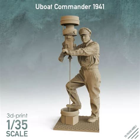 GERMAN UBOAT COMMANDER 1941 1 35 Scale 3D Printed Resin Model Kit EUR