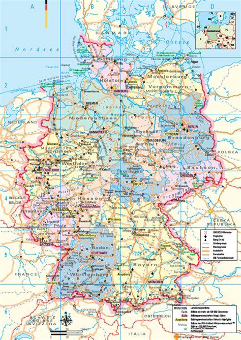 Online Maps Germany Postcard Map