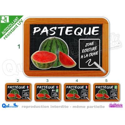 Vente sticker autocollant PASTEQUE zone craie adhésif résistant