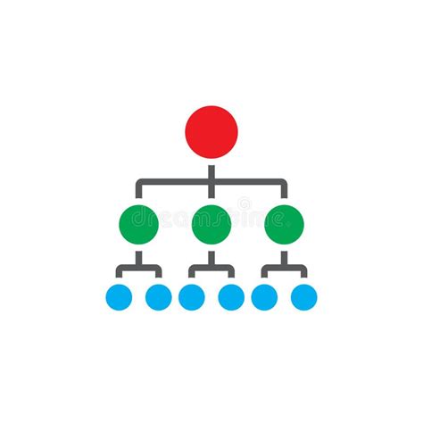 Organizational Chart Icon Vector Hierarchy Solid Logo Stock Vector