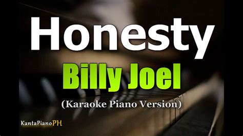 Honesty Billy Joel Piano Karaoke YouTube