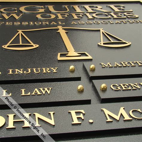 Law Office Signs And Plaques