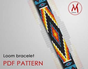 Inspired Feather Loom Bead Patterns For Bracelets Indian Etsy