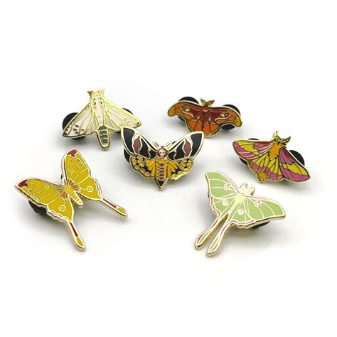 Moth Menagerie Enamel Pin Set (6 Count) – Playing Possum Clothing Co.