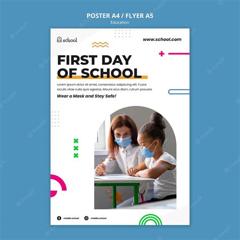 Free Psd First School Day Poster Template