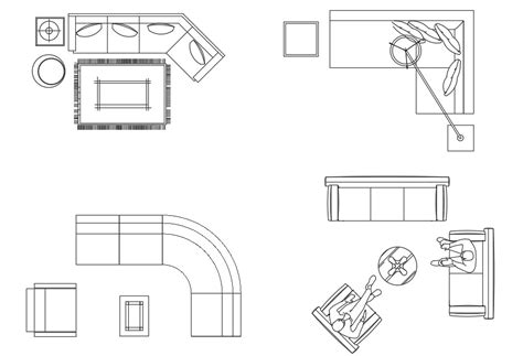 Free Download Sofa Set Cad Blocks Dwg File Cadbull