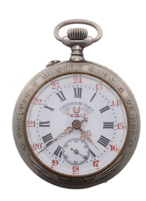 Roskopf Patent Wille Freres Railroad Pocket Watch Gilt Frosted