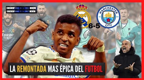 La Histórica REMONTADA del Real Madrid al Manchester City YouTube