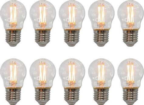 10 Pack Warm Witte Led Filament Lampen Met Helder Glas Dim To Warm