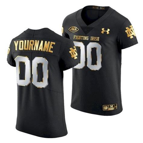 Notre Dame Custom All Black Golden Edition Jersey Us Sports Nation