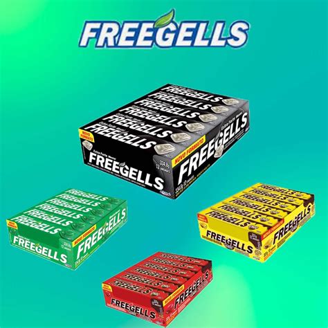 Bala Freegells Diversos Sabores 12 Unidades Caixa Shopee Brasil