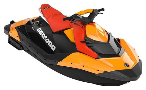 New 2022 Sea Doo Spark 2up 90 Hp IBR Convenience Package Orange Crush