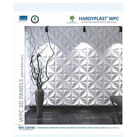 Hardyplast White Wpc D Wall Panels For Residential Thickness Mm