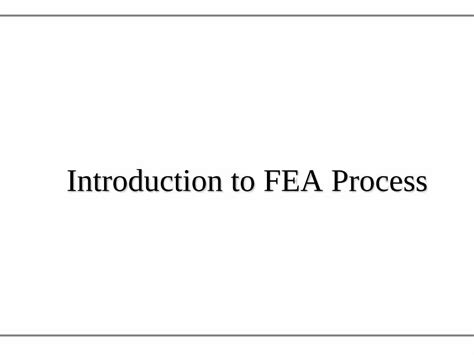 Pdf Introduction To Fea Process Dokumentips