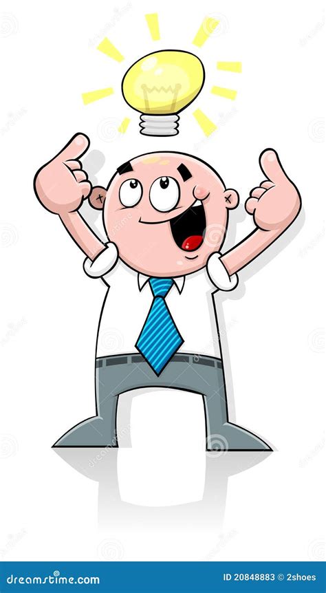 Cartoon Man Having Idea Stock Vector Illustration Of Entrepreneur