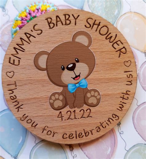 Baby Shower Favors For Guests Teddy Bear Magnets Baby Etsy