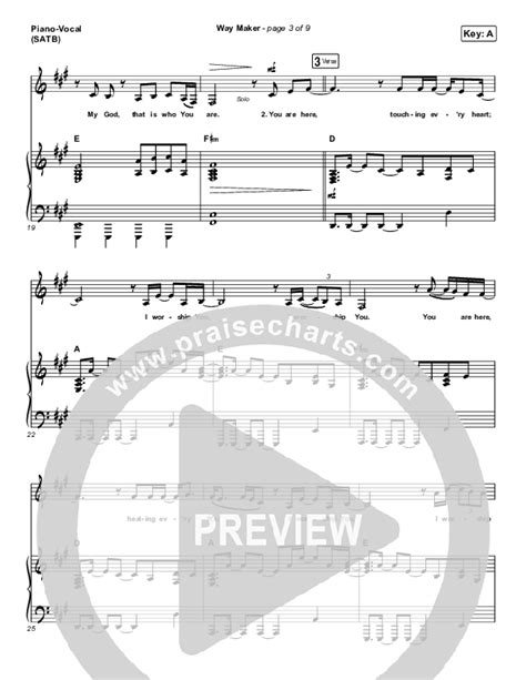 Way Maker Sheet Music Pdf Mandisa Praisecharts