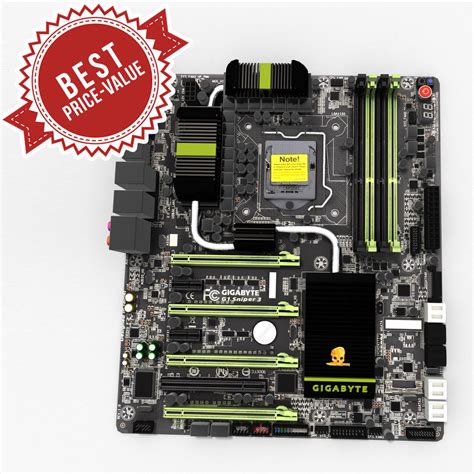 Motherboard Gigabyte G1 Sniper 3 3d Model Cgtrader