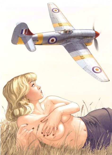 Rule 34 Blonde Hair Covering Breasts Hawker Tempest Romain Hugault Sunbathing Topless 5702473