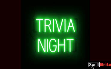 Red LED TRIVIA NIGHT Sign, Neon Sign Look with LED Lights