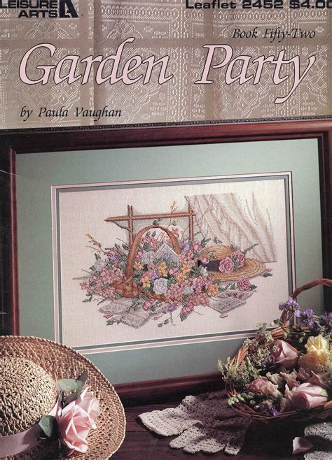 Paula Vaughan Cross Stitch Leaflet Garden Party Etsy