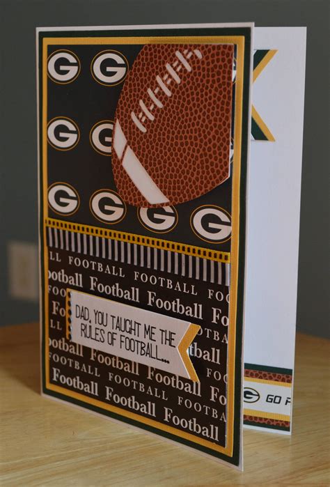 Green Bay Packers Greeting Card Handmade Football Lover Etsy