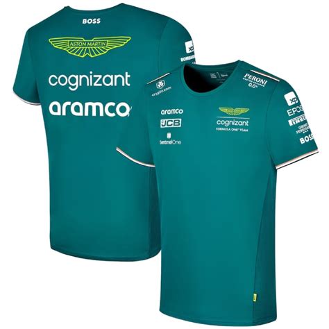 T Shirt Équipe Aston Martin Aramco Cognizant F1 2023 Maillots de foot