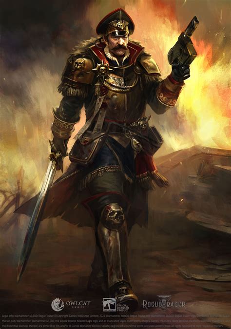 Commissar Bahardor Art By Vladislav Stepura 40k Gallery