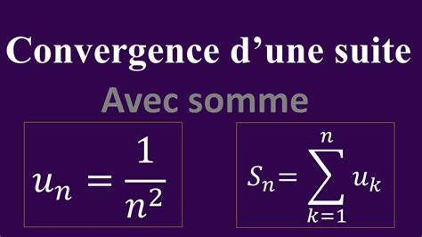 Exercice sur les suites réelle Convergence d une somme YouTube