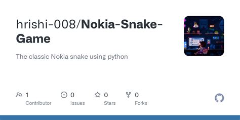 GitHub - hrishi-008/Nokia-Snake-Game: The classic Nokia snake using python